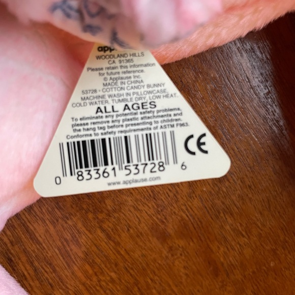 Dakin Cotton Candy and Floral Bunny Rabbit Plush Floppy Stuffed Animal with tag - Picture 13 of 13